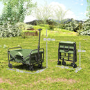 Outsunny 62L Festival Trolley, 120kg Heavy Duty Folding Trolley Cart