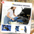 PawHut Pet Stroller Pushchair Carrier For Cat Puppy With 3 Wheels Blue