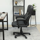 HOMCOM High Back Executive Office Chair with Adjustable Height Arms Black