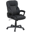 HOMCOM High Back Executive Office Chair with Adjustable Height Arms Black