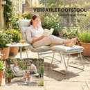 Outsunny 3 Piece Bistro Set, Outdoor Table And Chair Set With Footstool
