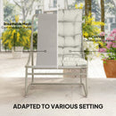 Outsunny 3 Piece Bistro Set, Outdoor Table And Chair Set With Footstool