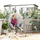 Outsunny Hanging Egg Chair With Stand, Cushions For Garden