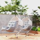Outsunny Hanging Egg Chair With Stand, Cushions For Garden