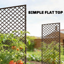 Outsunny Garden Arch, Wicker Trellis Support Frame With Flat Top, Natural