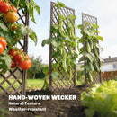 Outsunny Garden Arch, Wicker Trellis Support Frame With Flat Top, Natural