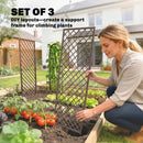 Outsunny Garden Arch, Wicker Trellis Support Frame With Flat Top, Natural