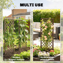 Outsunny Garden Arch, Wicker Trellis Support Frame With Flat Top, Natural