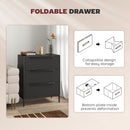 HOMCOM Chest of Drawers, Aluminium Handles, Black