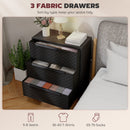 HOMCOM Chest of Drawers, Aluminium Handles, Black