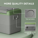 Outsunny Car Refrigerator 12V Portable Freezer For Camping, Light Green