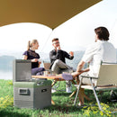 Outsunny Car Refrigerator 12V Portable Freezer For Camping, Light Green