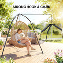 Outsunny Hammock Stand Adjustable Height, for Patio, Garden, Black
