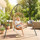 Outsunny Hammock Stand Adjustable Height, for Patio, Garden, Black
