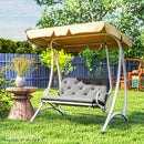 Outsunny 2 Seater Garden Bench Cushion Outdoor Seat Pad with Ties