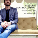 Outsunny 2 Seater Garden Bench Cushion Outdoor Seat Pad with Ties