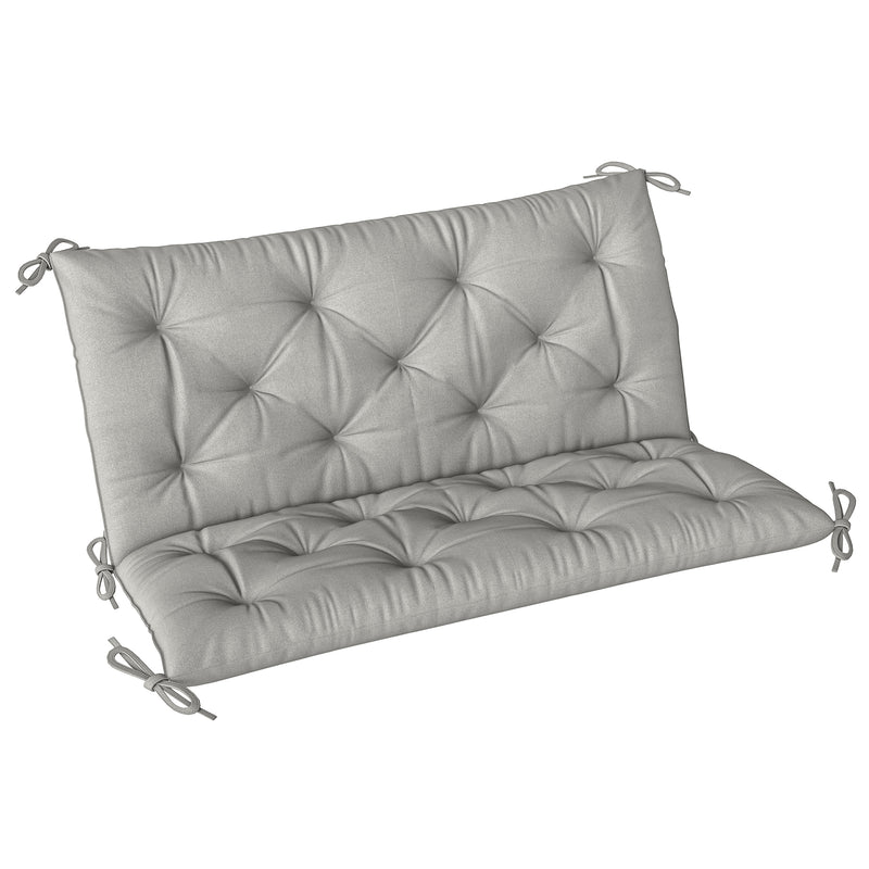 Outsunny 2 Seater Garden Bench Cushion Outdoor Seat Pad with Ties
