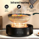 HOMCOM Electric Ceramic Hob With Grill Plate With 4 Heat Levels For All Type