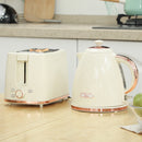 HOMCOM Kettle and Toaster Set 1.7L Fast Boil Kettle & 2 Slice Toaster Set
