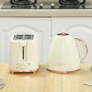 HOMCOM Kettle and Toaster Set 1.7L Fast Boil Kettle & 2 Slice Toaster Set