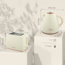 HOMCOM Kettle and Toaster Set 1.7L Fast Boil Kettle & 2 Slice Toaster Set