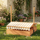 AIYAPLAY Kids Sand Pit with Lid, Wooden Sandpit with Foldable Picnic Table
