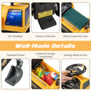 Kids Ride On Excavator with Rotating Seat and Underneath Storage-Yellow
