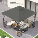 Outsunny Gazebo Canopy Replacement Cover 3 x 3(m) 2-Tier Roof Top for Garden