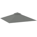 Outsunny Gazebo Canopy Replacement Cover 3 x 3(m) 2-Tier Roof Top for Garden