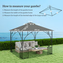 Outsunny Gazebo Canopy Replacement Cover 3 x 3(m) 2-Tier Roof Top for Garden
