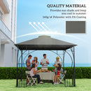 Outsunny Gazebo Canopy Replacement Cover 3 x 3(m) 2-Tier Roof Top for Garden