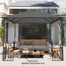 Outsunny Gazebo Canopy Replacement Cover 3 x 3(m) 2-Tier Roof Top for Garden