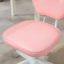 Vinsetto Vanity Task Chair With Adjustable Height, Armless, Pink