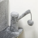 PawHut Cat Tree Tower Climbing  Activity Centre with Sisal Scratching Post Grey