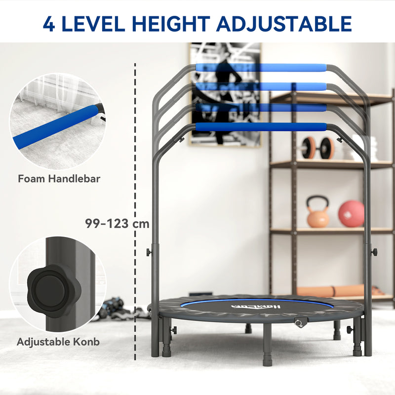 HOMCOM 40" Foldable Mini Fitness Trampoline W/ Foam Handle 122 CM