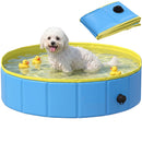 PawHut Dog Pool Dog Bath Tub Dog Paddling Pool, Blue, 80 X 20 Cm
