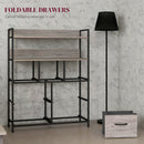 HOMCOM Bedroom Chest of Drawers 7 Drawer Dresser w/ Shelves