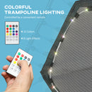 SPORTNOW 45" Fitness Trampoline with Adjustable Handle LED Lights