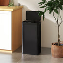 HOMCOM 45L Sensor Bin, Metal Kitchen Bin with Automatic Close, Black
