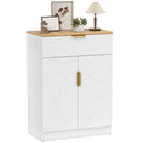 HOMCOM Sideboard Storage Cupboard with Drawer for Living Room Entryway White