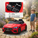 AIYAPLAY Kids Electric Car Licensed Mercedes AMG, 12V Ride On Car, Red