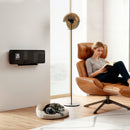 HOMCOM 2000W Ceramic Electric Heater with Fan, Wall Mounted, Black