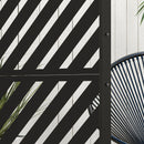 Outsunny Metal Privacy Screen W/ Expansion Screws Outdoor Divider, Triangle