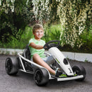 HOMCOM 24V Electric Go Kart for Kids with Music, Horn Honking, Slow Start