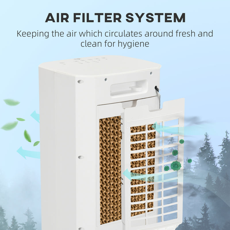 Portable Air Cooler with Humidifier, Remote, Timer, Oscillation, Ice Packs