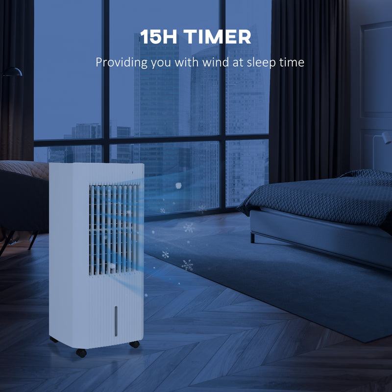 Portable Air Cooler with Humidifier, Remote, Timer, Oscillation, Ice Packs