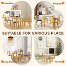 AIYAPLAY 5 Piece Kids Table and Chairs Set Wood for 3-8 Years for Art Crafts