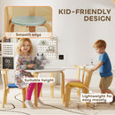 AIYAPLAY 5 Piece Kids Table and Chairs Set Wood for 3-8 Years for Art Crafts