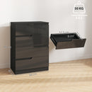 HOMCOM 4 Drawer Chest of Drawers for Bedroom, 60 x 40 x 85cm, Black