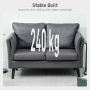 HOMCOM Small Sofa, Loveseat Sofa for Bedroom, Home Office